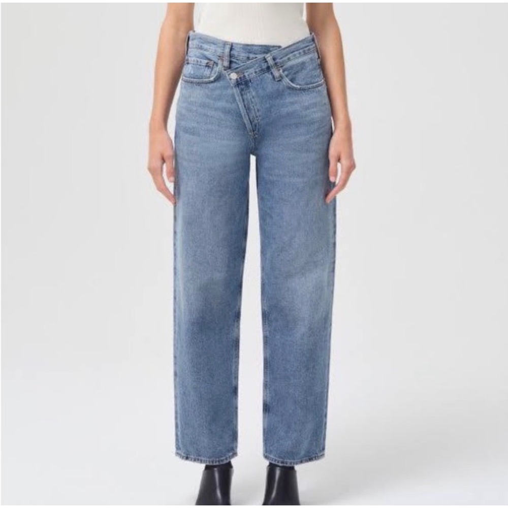 Agolde Criss Cross jeans straight leg 25 cotton casual boho denim classic - Picture 1 of 6